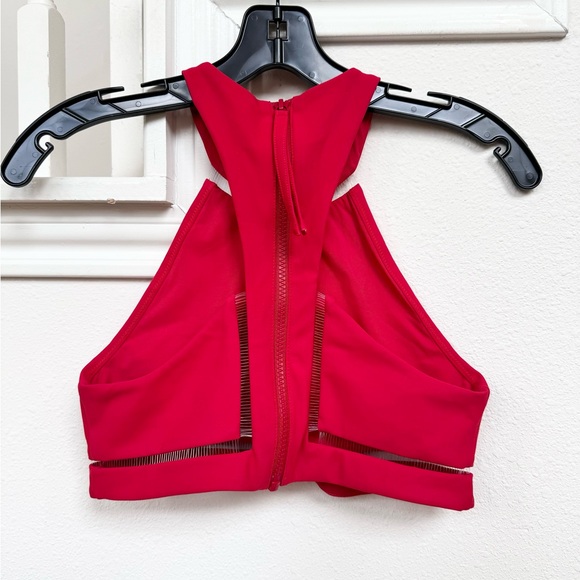 Alexander Wang Fish Line Detail Bikini Top in Vermillion size S - Picture 4 of 8